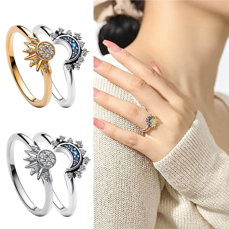 2 anelli nuziali, anelli di coppia, anelli scintillanti in lega, gioielli per dita da sposa, regalo perfetto per uomini e donne._voghion.com