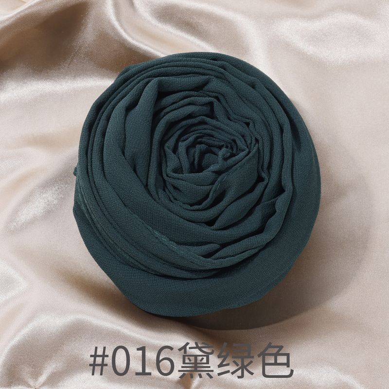 Chiffon Women's Head Wrap Long Scarf High-Quality Windproof Sandproof Headscarf All-Season Muslim Shawl_voghion.com