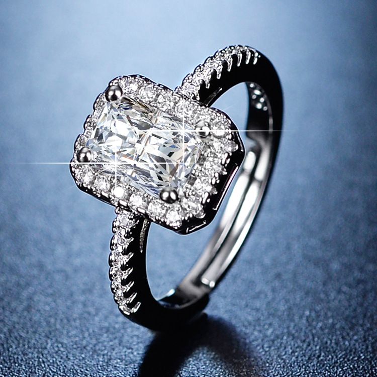 Live streaming light luxury design fashionable diamond inlaid moissanite one carat open zircon ring for women_voghion.com