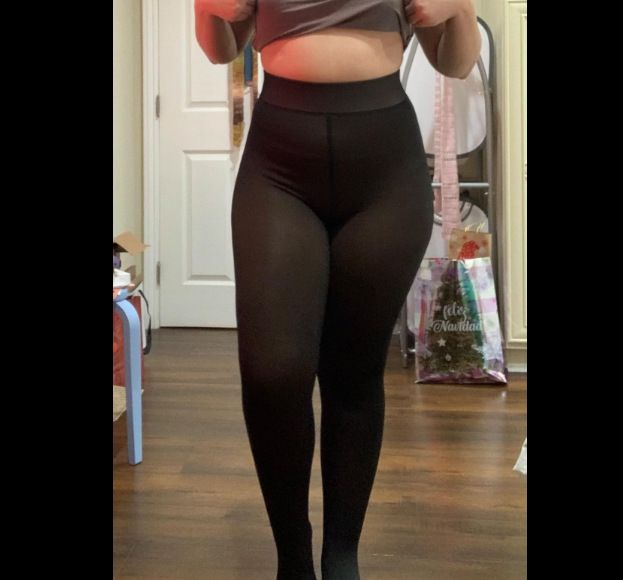 2025 One-Shoulder Black Sheer Fleece-Futter Verdickte Schlankheits-Leggings für Frauen Bare Leg Artifact Strumpfhosen_voghion.com