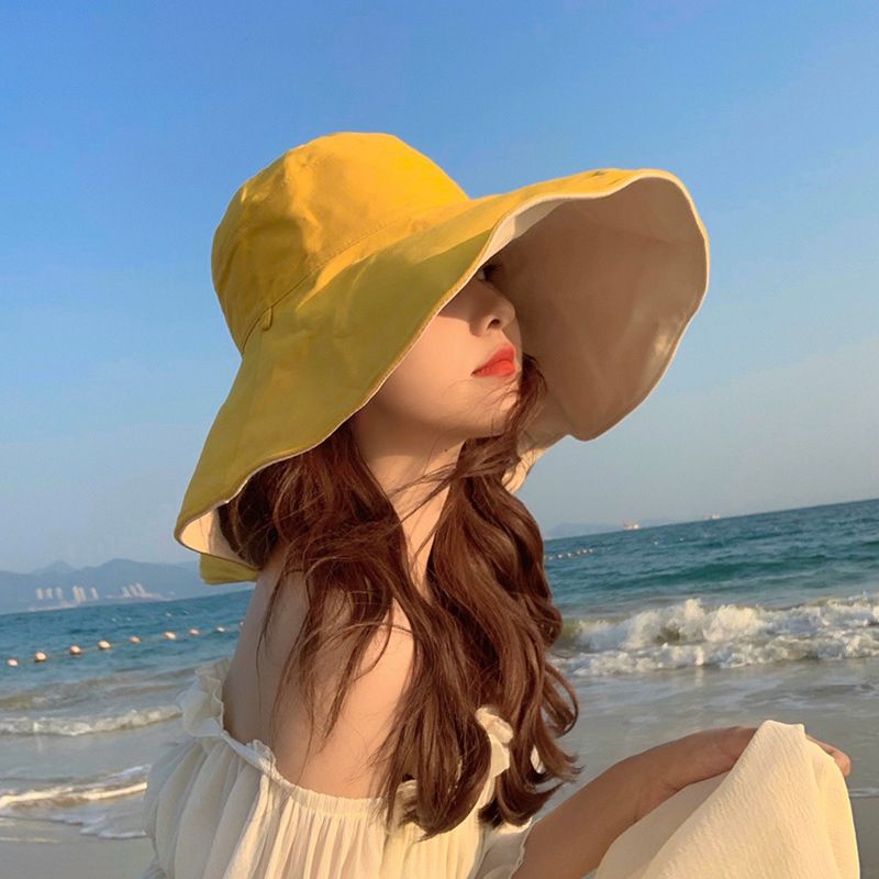 Chapeau à large bord pour femme, nouvelle collection été 2025, polyvalent, texture, ombre, mode, vacances, plage_voghion.com