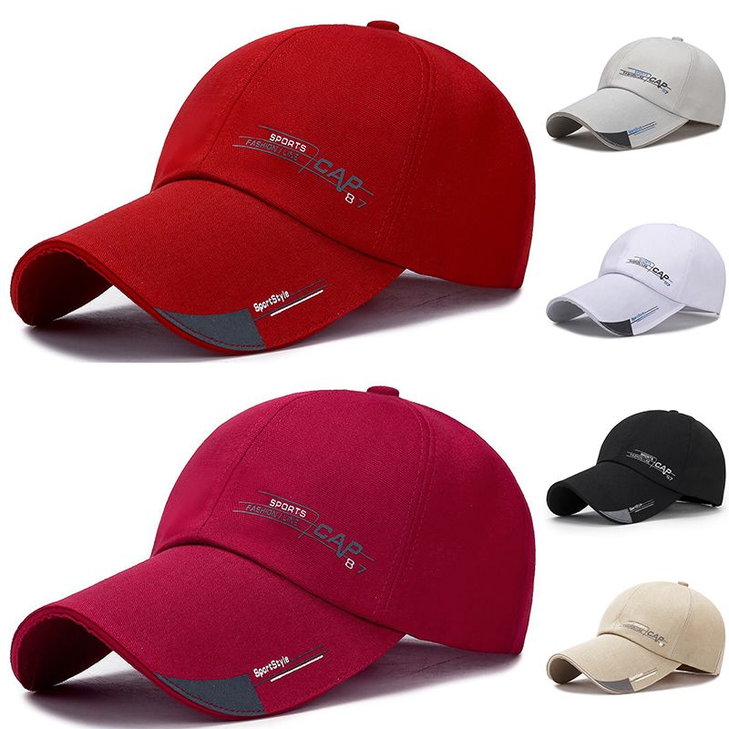 Uomo Per Pesce All'aperto Classico Linea Sport Colore Solido Sole Baseball Cap Primavera Estate Snapback Cappello_voghion.com