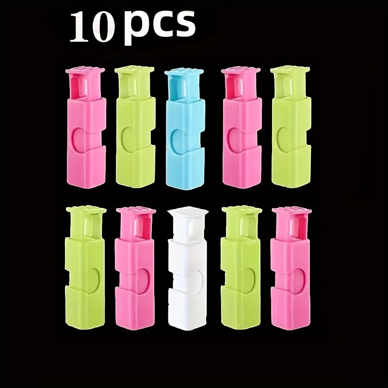 10 Plastic Bag Closure Clips, Moisture-proof Spring Clips For Plastic And Snack Bags, Multi-functional Organizer For Daily Storage_voghion.com