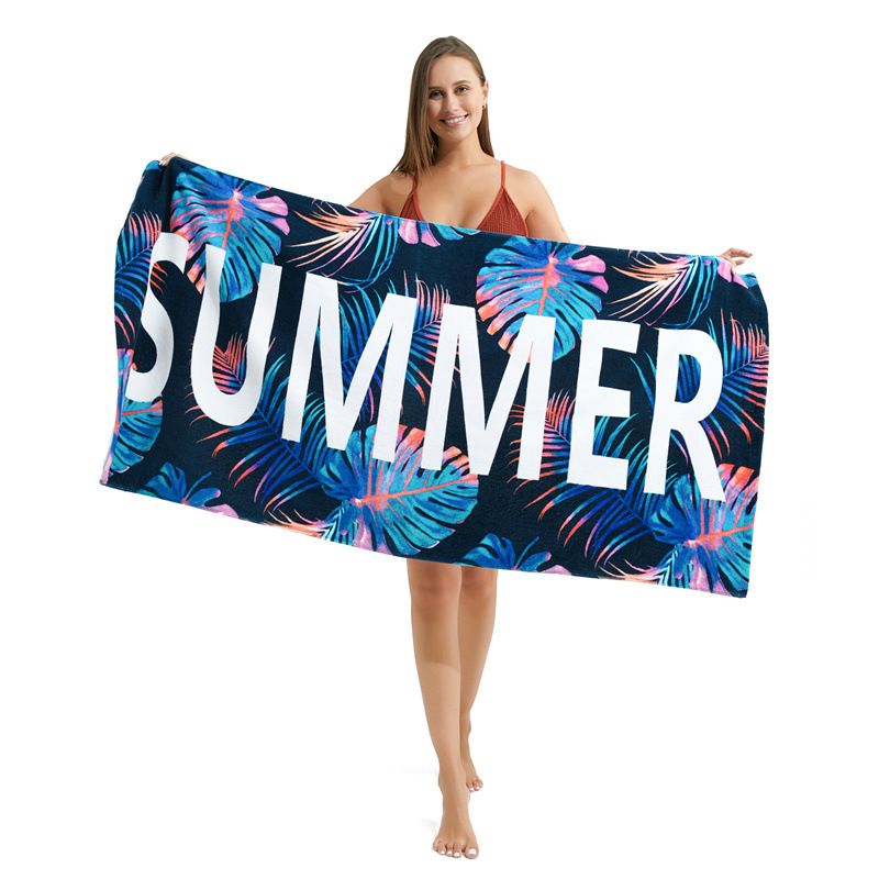 Strandtuch Druck Schnitt Samt Frottee Strand Schwimmen Reine Baumwolle Badetuch_voghion.com