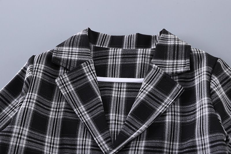 Baby Handsome Plaid Suit Three Piece Suit 2025 Spring And Autumn New Style Little Boy Gentleman Clothes Children Spring Suit_voghion.com