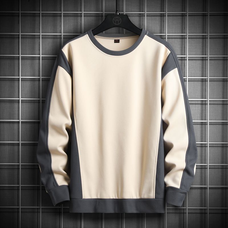 Color blocked hoodie men, 2024 Spring and Autumn new trend, casual loose plus size top for teenagers_voghion.com