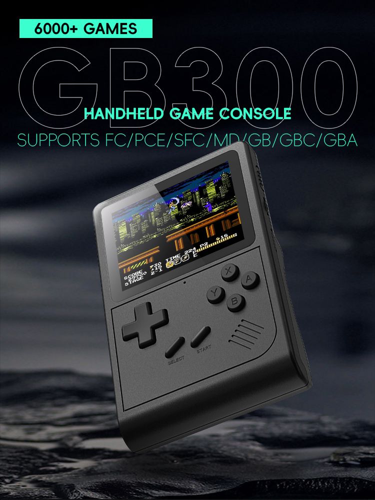Console portable rétro pour jeux vidéo, mini émulateurs NES/SNES/GBA, pour Gameboy, GB300, cadeau pour enfant_voghion.com