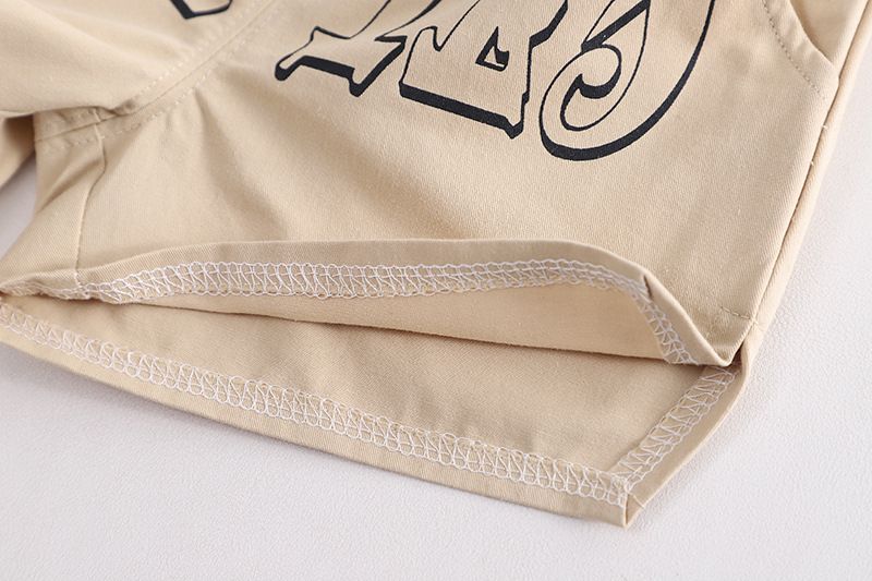 Meninos Verão 2024 Novo Bebê Moda Casual Gola Redonda Carta Golfinho Manga Curta Conjunto de Duas Peças_voghion.com