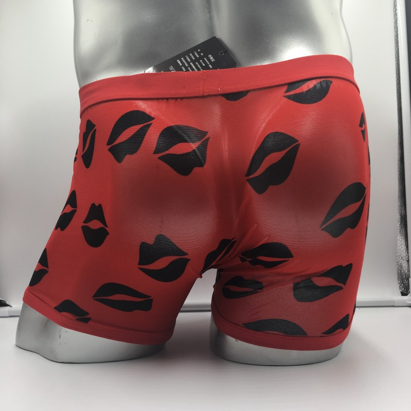 Calzoncillos de hombre Manview para mujer, calzoncillos tipo bóxer con labio rojo caliente y elevación de cadera, calzoncillos para hombre_voghion.com