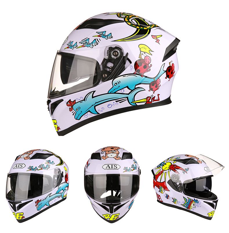 Casco da moto elettrico da uomo e da donna Aishi, copricasco integrale, personalità, estate, fresco, cavaliere, motocicletta con angolo Bluetooth_voghion.com