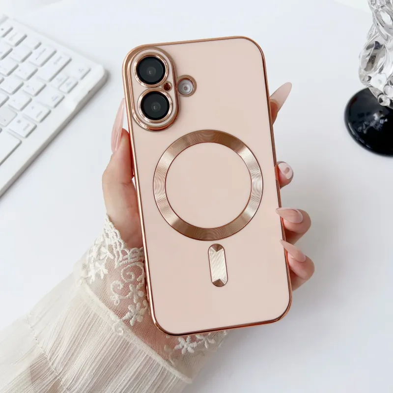 Luxus für magnetische Beschichtung Rahmen Telefon Fall für iPhone 11 12 13 14 15 16 Plus Pro Max Wireless Charge Soft Siicon Abdeckung_voghion.com