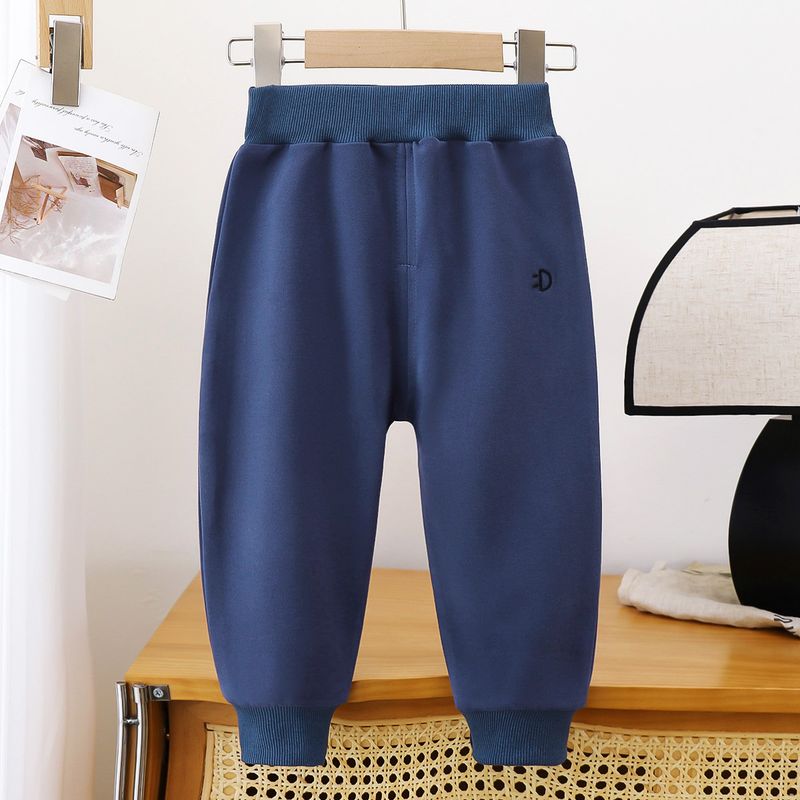 Mother & Kids Outer Wear Pants Unisex Kids' Cotton Casual Pants - Soft & Comfortable Elastic Waist Trousers For Boys & Girls (80-120cm, 5 Colors)_voghion.com