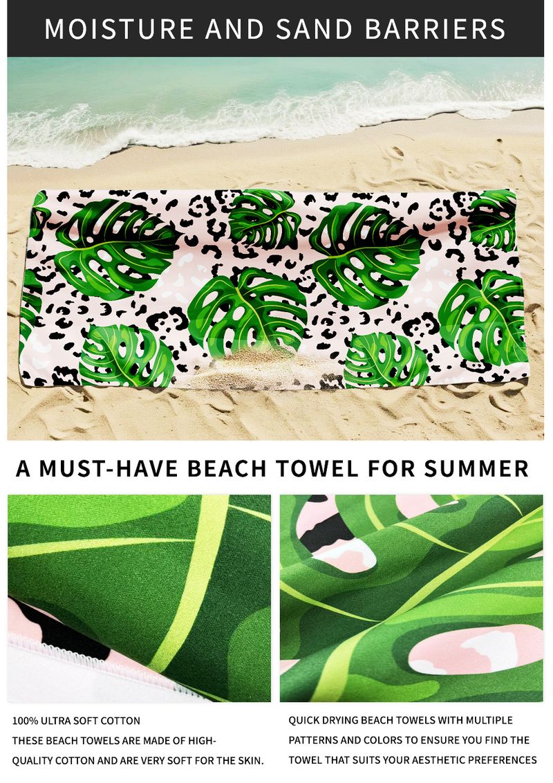 Asciugamano da spiaggia con protezione UPF - Flanella bifacciale e stampa personalizzata (microfibra super assorbente ad asciugatura rapida, multifunzionale come scialle e telo da piscina)_voghion.com