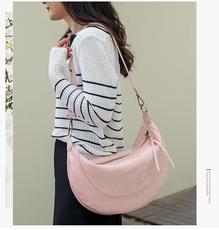 Borsa a tracolla grande capacità per ragazze a forma di mezzaluna borsa da donna leggera antica borsa da donna borsa a tracolla_voghion.com