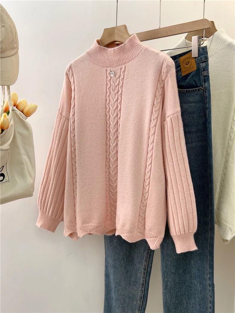 Maglione Undercover per donna da indossare in primavera autunno, 2024 nuovo piccolo ed elegante, stile corto di nicchia, top lavorato a maglia con collo alto_voghion.com