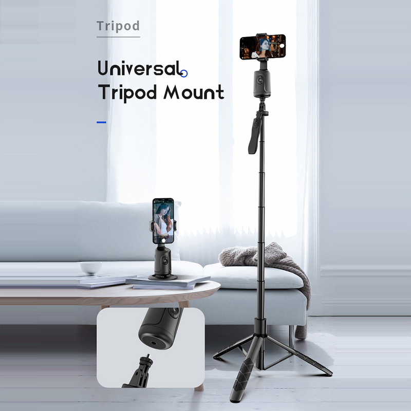 Automaatselt jälgiv telefonihoidik 360° pöörlev Liikumisjälgimiskinnitus Selfie jälgimise statiiv videologimiseks, voogedastus gimbali stabilisaator_voghion.com