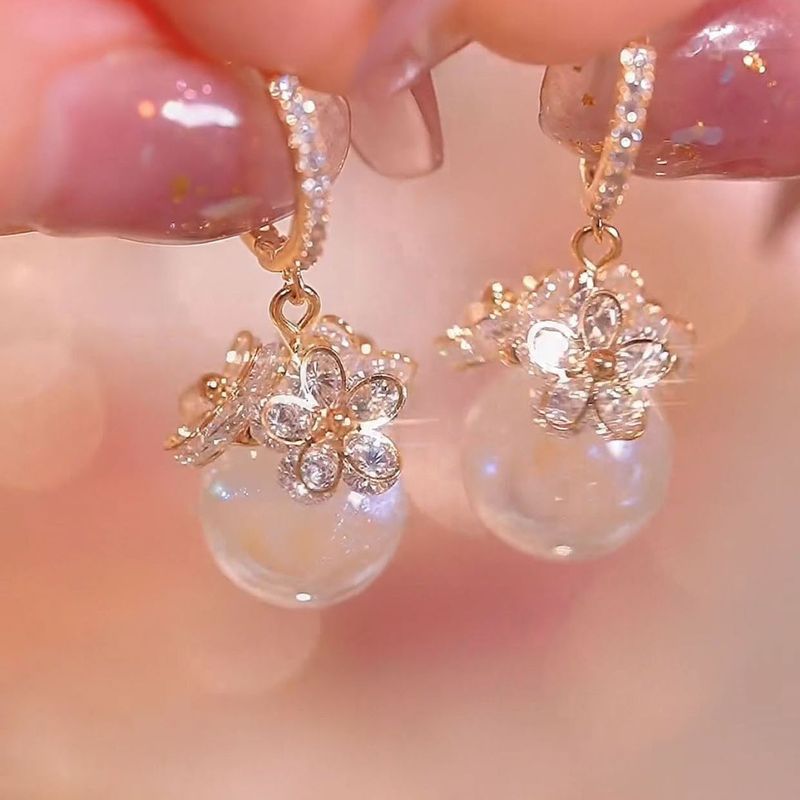Corea Dogdaemu Daily Versatile Zirco Ball Ear Clips Elegat Iteret Celebrity Fashio Simple Stud Earrigs For_voghion.com
