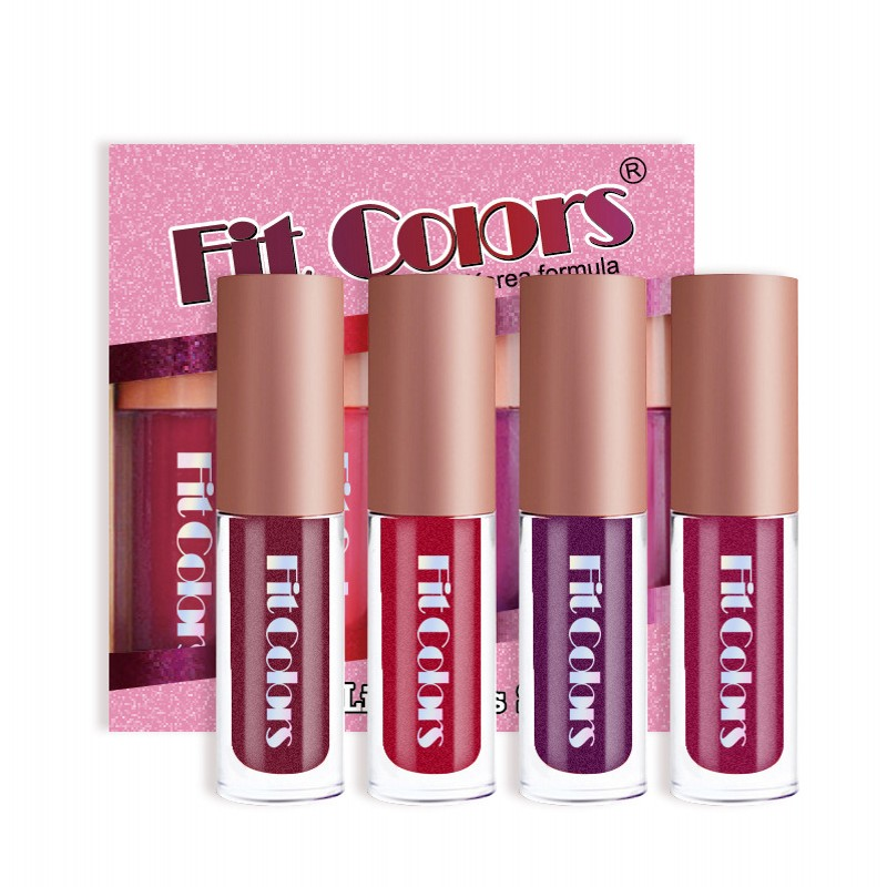 Lip Diamond Gloss 4pcs/set Waterproof Sexy Glitter Crystal Shimmer Liquid Lipstick Matte Lip Gloss Mak stick_voghion.com