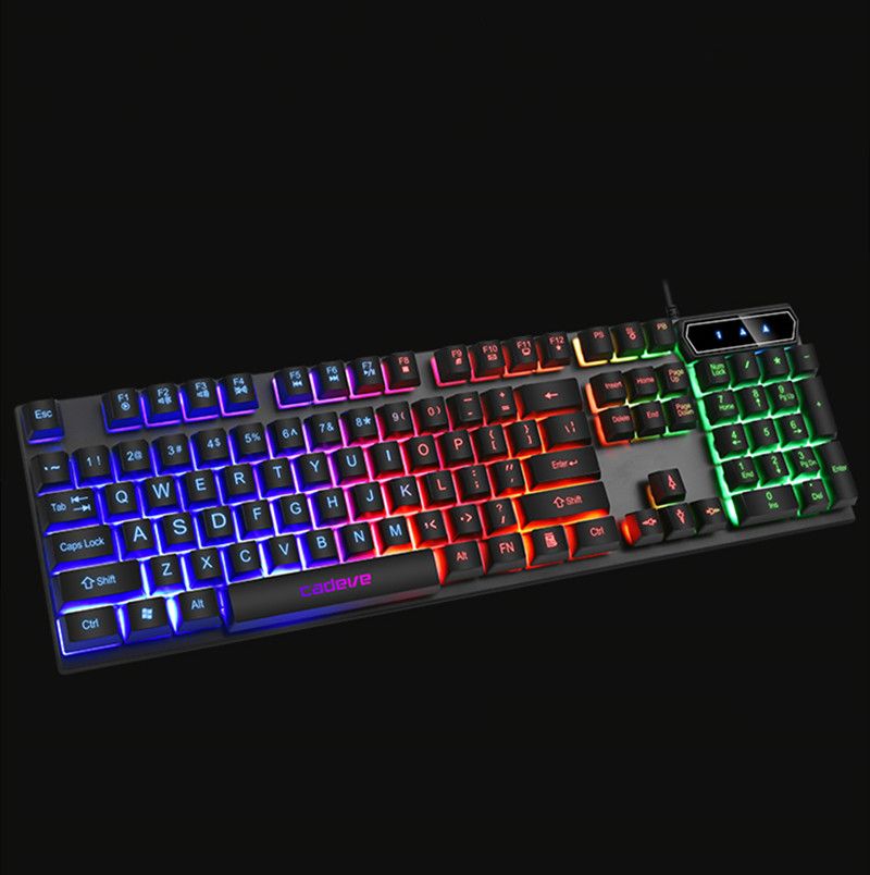 Kaidiwei 9122 lettere luminose retroilluminate tastiera per computer mouse gioco da tavolo set parole trasparenti_voghion.com