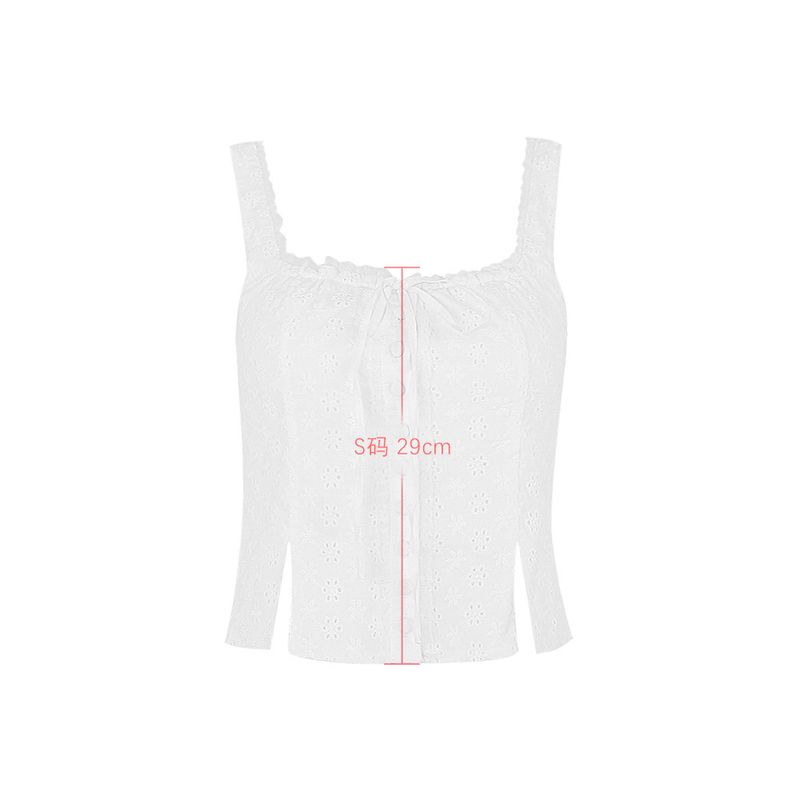 Canotta corta sexy da donna in cotone e canapa jacquard speziato con canotta allacciata al collo_voghion.com