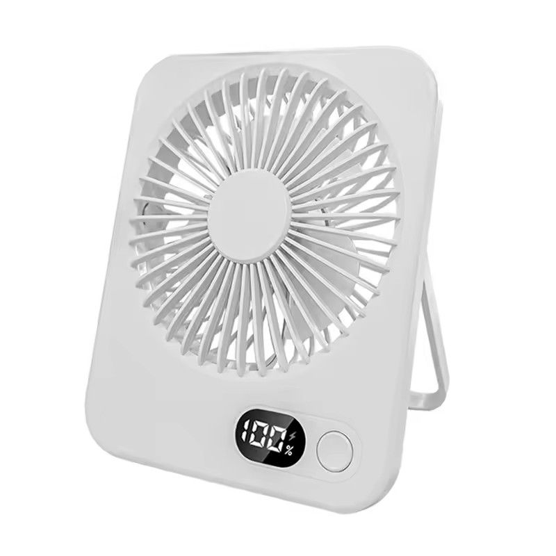 Tragbarer kleiner Mini-Ventilator, wiederaufladbarer Tischventilator, leiser 5-Gang-Tischlüfter, UK_voghion.com