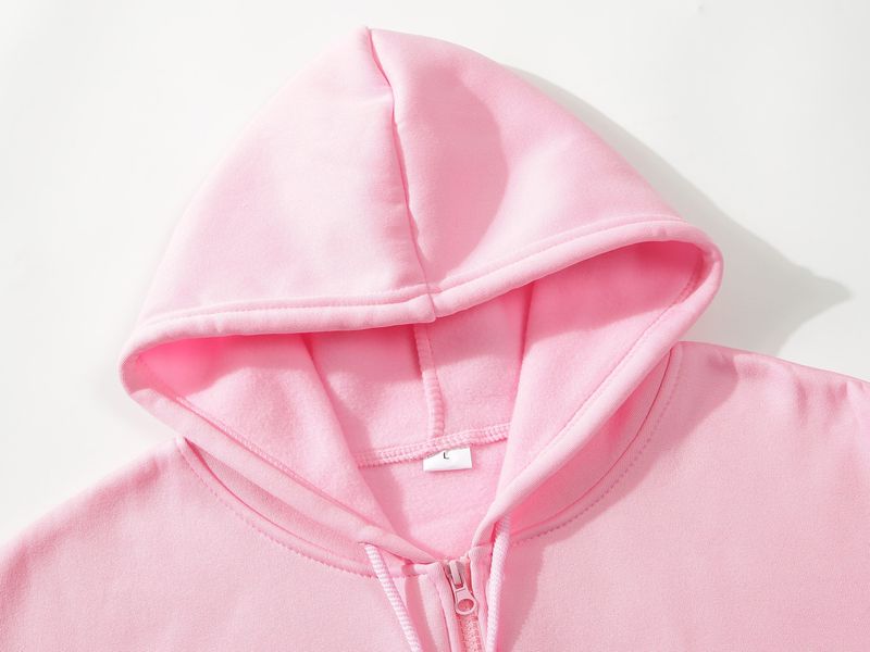 25 Frühlings-Strickjacke mit Kapuze, modisch, kleines Logo, lockere große Jugend-Reißverschlussjacke_voghion.com