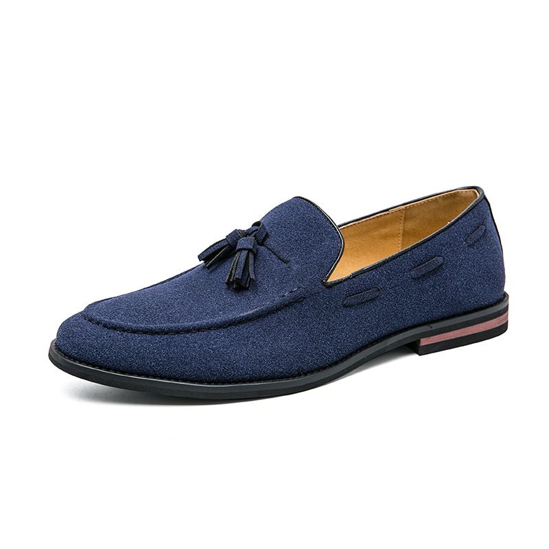 Mode Spitzschuh Männer Quaste Kleine Lederschuhe Herren Casual Loafers Mokassins_voghion.com