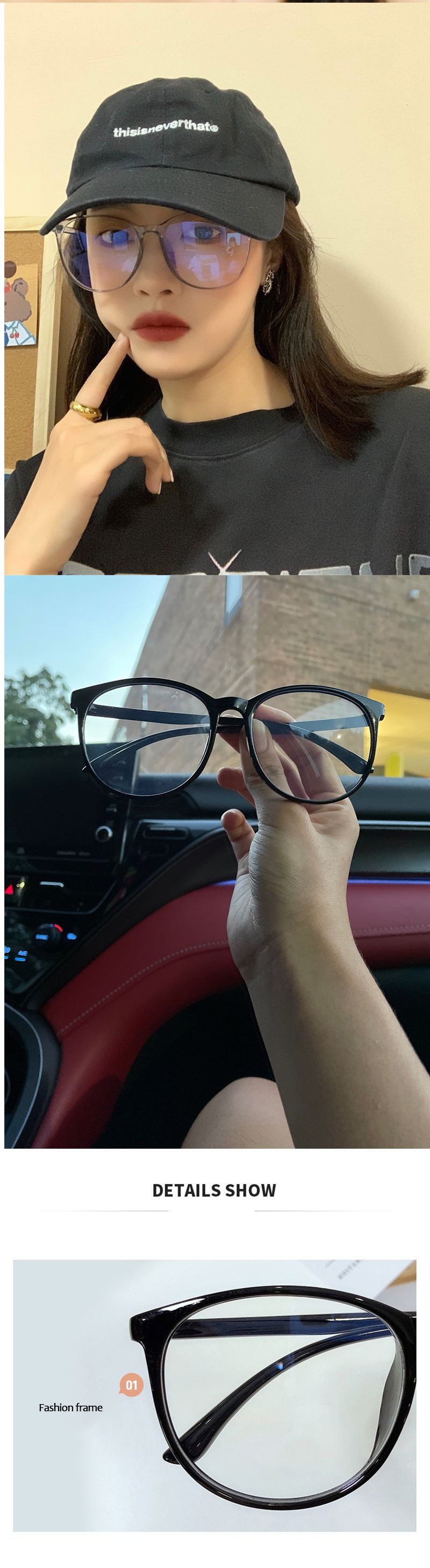 Occhiali da vista rotondi anti luce blu trasparenti da donna e da uomo, alla moda_voghion.com