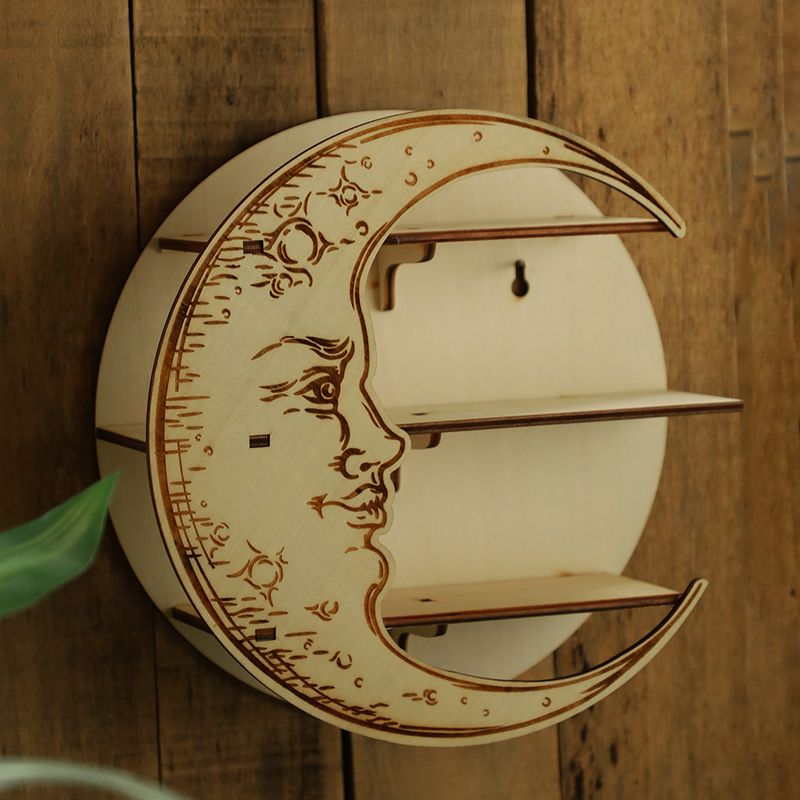 Houten wandrekken Eenvoudige huisdecoratie houten ambachten groothandel_voghion.com
