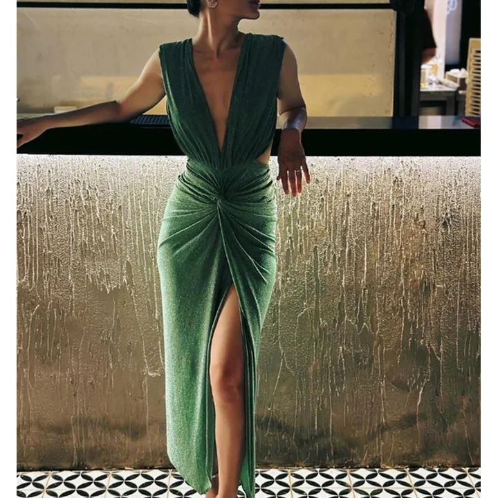 Maillot de bain pour femme, tissu flash, décolleté en V profond, sexy, une pièce, style transfrontalier, tendance_voghion.com