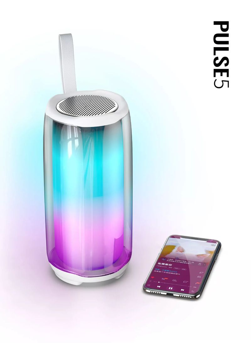 Pulse 5 Speakers Wireless Bluetooth Speaker PULSE5 LED Light Waterproof Subwoofer Bass Music Portable TF Card Radio_voghion.com
