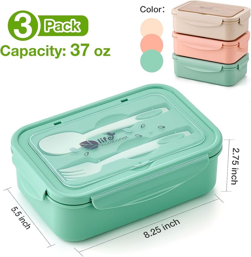 Bento Pro 1100 ml Lunchbox – mit Besteck für Erwachsene/Kinder_voghion.com