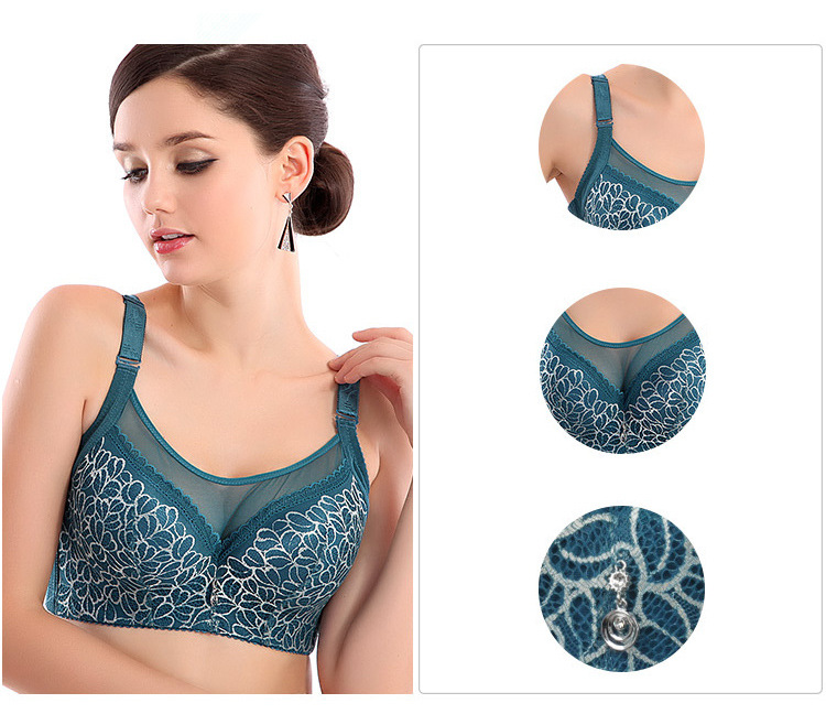 Women's Intimates Adjustment Type Thin Style Large Chest Small Gathered Full Cup Sexy Large Size Bra Underwear_voghion.com