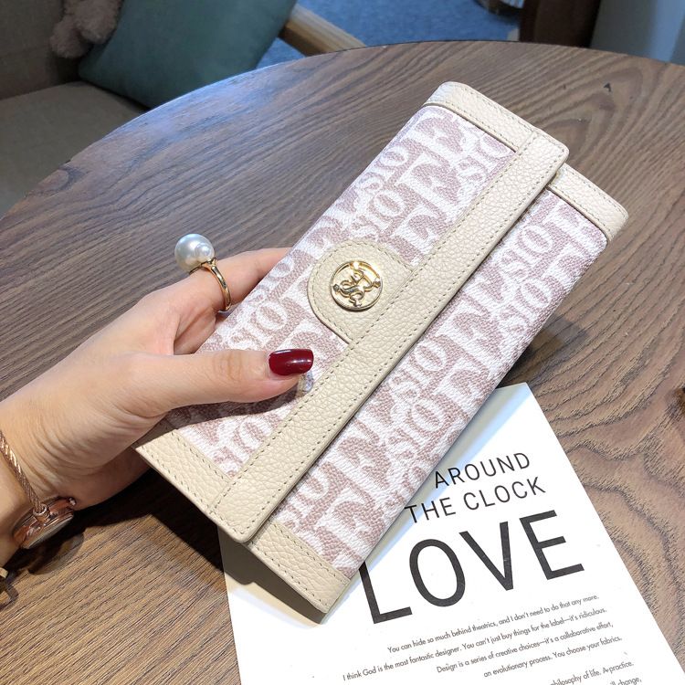 Wallet Long Purse Women's Leather Wallet Large Capacity Multi-card Bag Mobile Phone Bag Tide_voghion.com