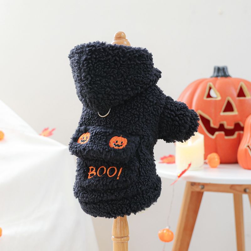 Felpa con cappuccio a forma di testa di zucca per cani e gatti, autunno inverno 2025_voghion.com