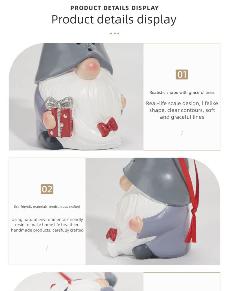 Gnome Dwarf Christmas Tree Ornaments, Hanging Resin Crafts For Home Holiday Decor And Festive Tree Decoration_voghion.com