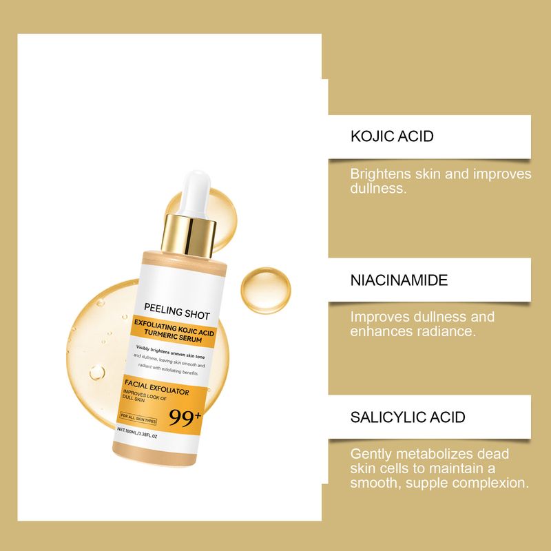 Kojic Acid Turmeric Nourishing Facial Skin Texture Refreshing Non-sticky Tender Smooth Moisturizing Essence_voghion.com