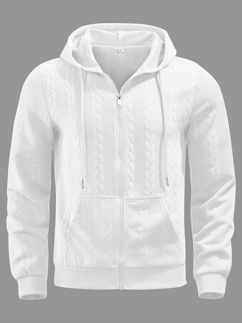 Kleidung Herren Sweatshirt Große Größe Jacquard Casual Top Verdickt Neue Hoodie_voghion.com