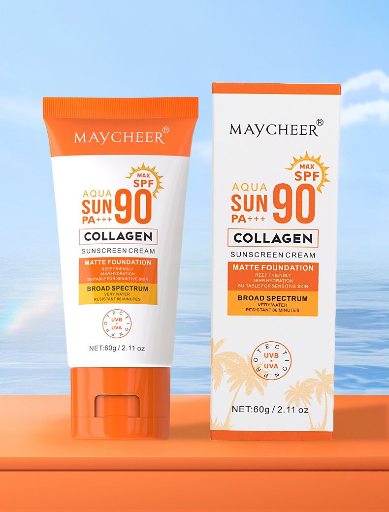 MAYCHEER Solkrem SPF90+ Sommer UV-beskyttelse Ansiktsisolasjon Forfriskende_voghion.com