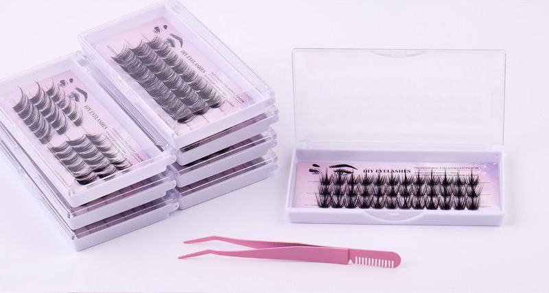 Beauty Health Oblique Flying Hot False Eyelashes Thick Diy Eye Lashes Segmented Single-Cluster Grafting False Eyelashes_voghion.com