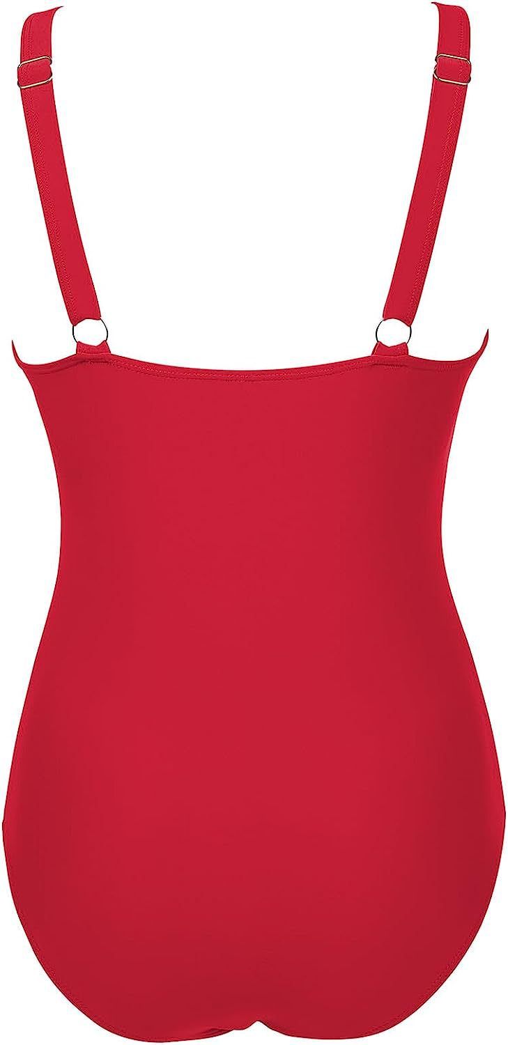 Sexy Cut-out Mesh Deep V Bikini Swimsuit_voghion.com