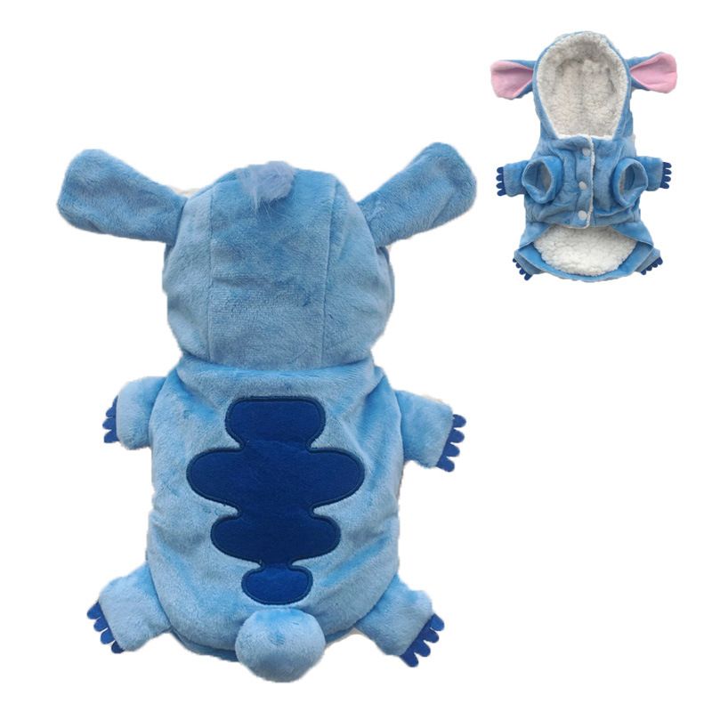 Cawaii Autumn Winter New Clothing Two-Legged Pet Transformation Outfit Warm Large Dog Cotton Coat Cat Clothes_voghion.com