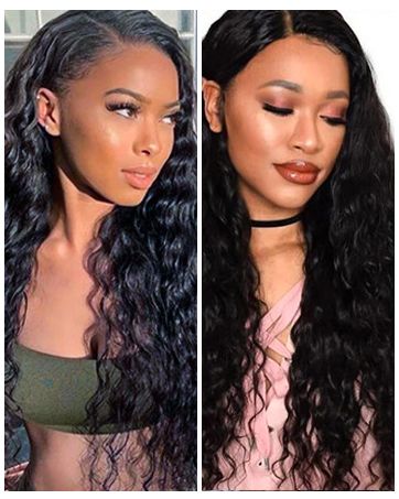 Pelucas frontales de encaje 13x4 para mujeres negras, cabello humano prearrancado con pelo de bebé ondulado_voghion.com