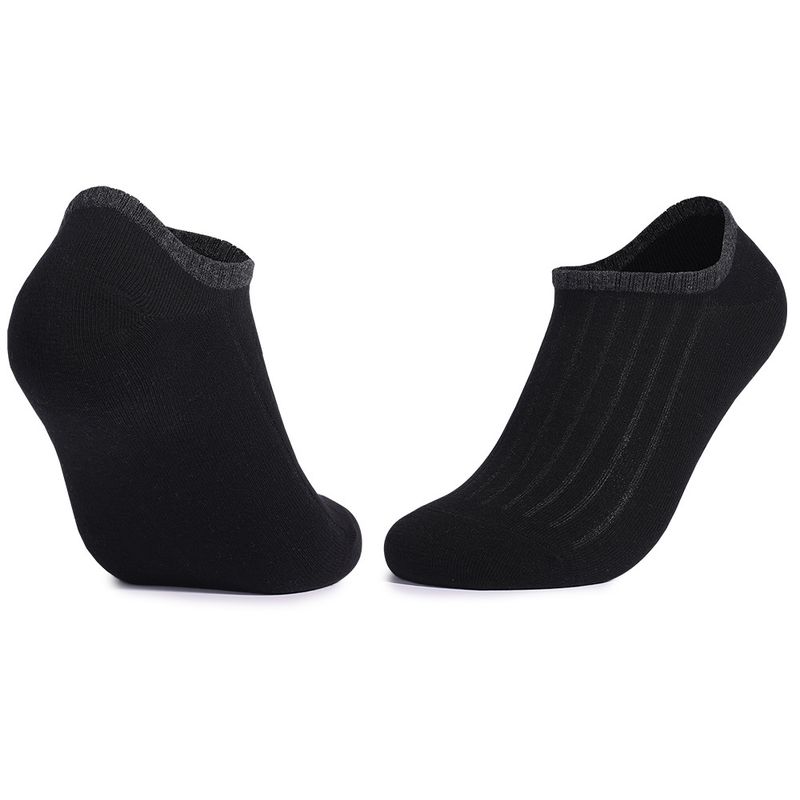 Men's socks casual cotton black white gray solid color breathable invisible cotton socks_voghion.com