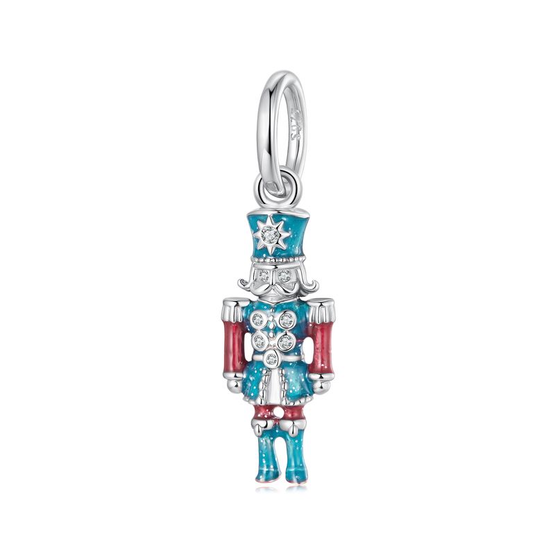 Nutcracker Pendant Charm Sterling Silver Charm, SCC3114_voghion.com