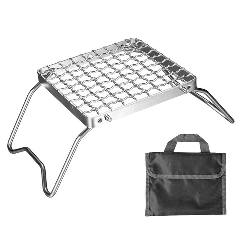 Grate Encrypted Folding Grill Home Portable Outdoor Heavy Duty Barbecue Tool Backpacking Mini Picnic Stainless Steel For Camping_voghion.com