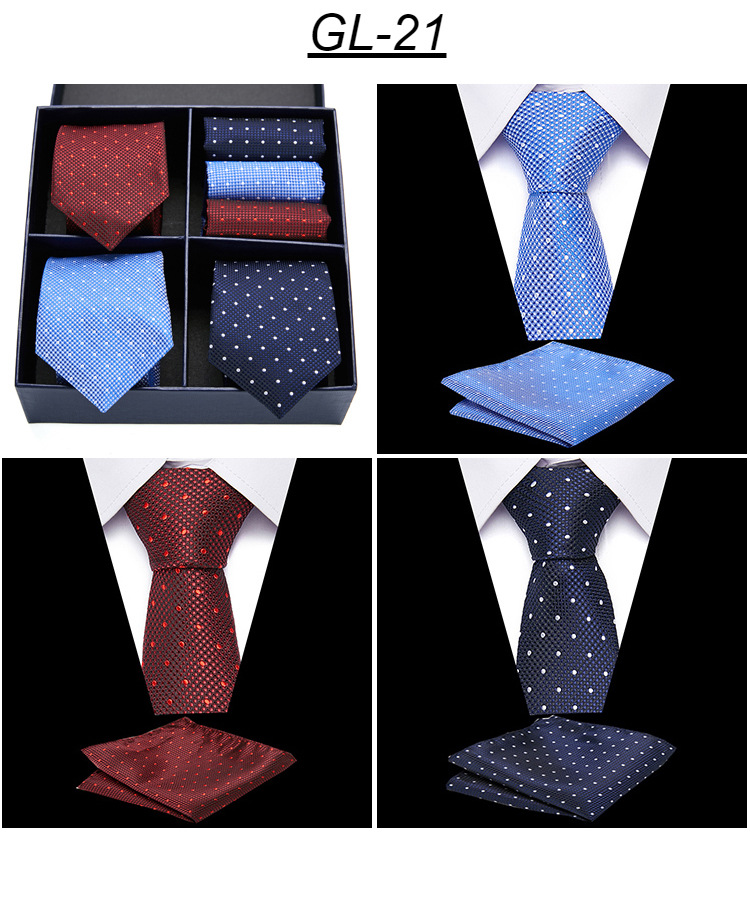 Men's Ties & Handkerchiefs square 7-piece suit high-end suit small square scarf retro pattern groom wedding_voghion.com