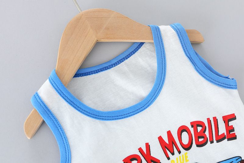 2024 Summer New Round Neck Sleeveless Vest Set Two Piece Boys' Sports Shorts_voghion.com