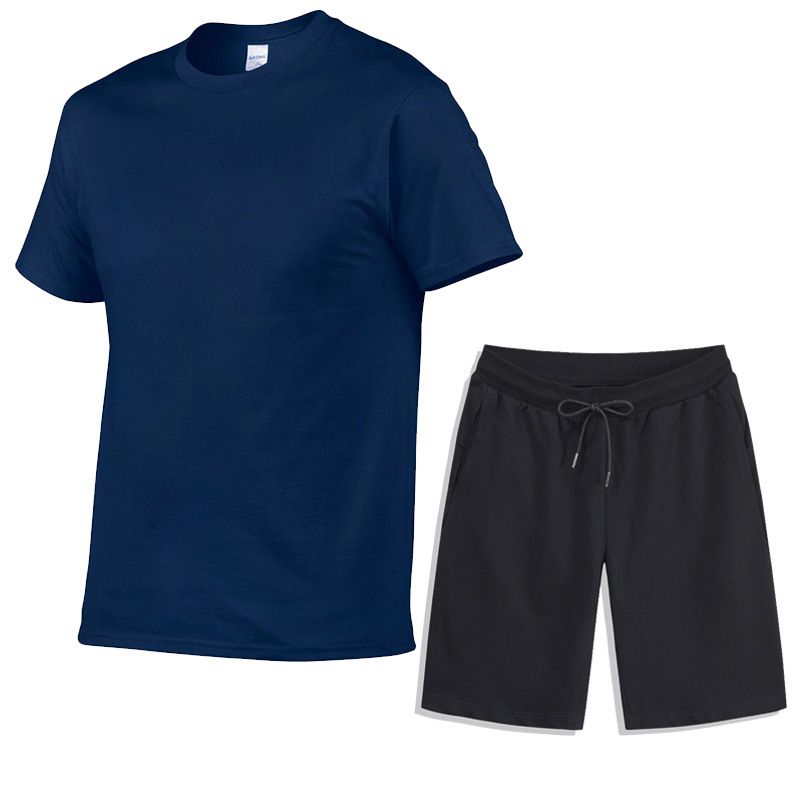 Herenkleding Sport Vrijetijdskleding T-shirts Heren Fitness Hardloopshorts En T-shirt Set_voghion.com