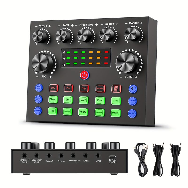 BM800 Kondensator Mikrofon V8 Handy Englisch Soundkarte Computer Usb Cantilever Ständer Live Broadcast Set_voghion.com